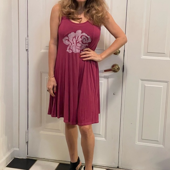 NWT Sweet Hand Dyed & Hand Painted Micromodal & Lycra Tank Dress in Steel Blue - Picture 5 of 8